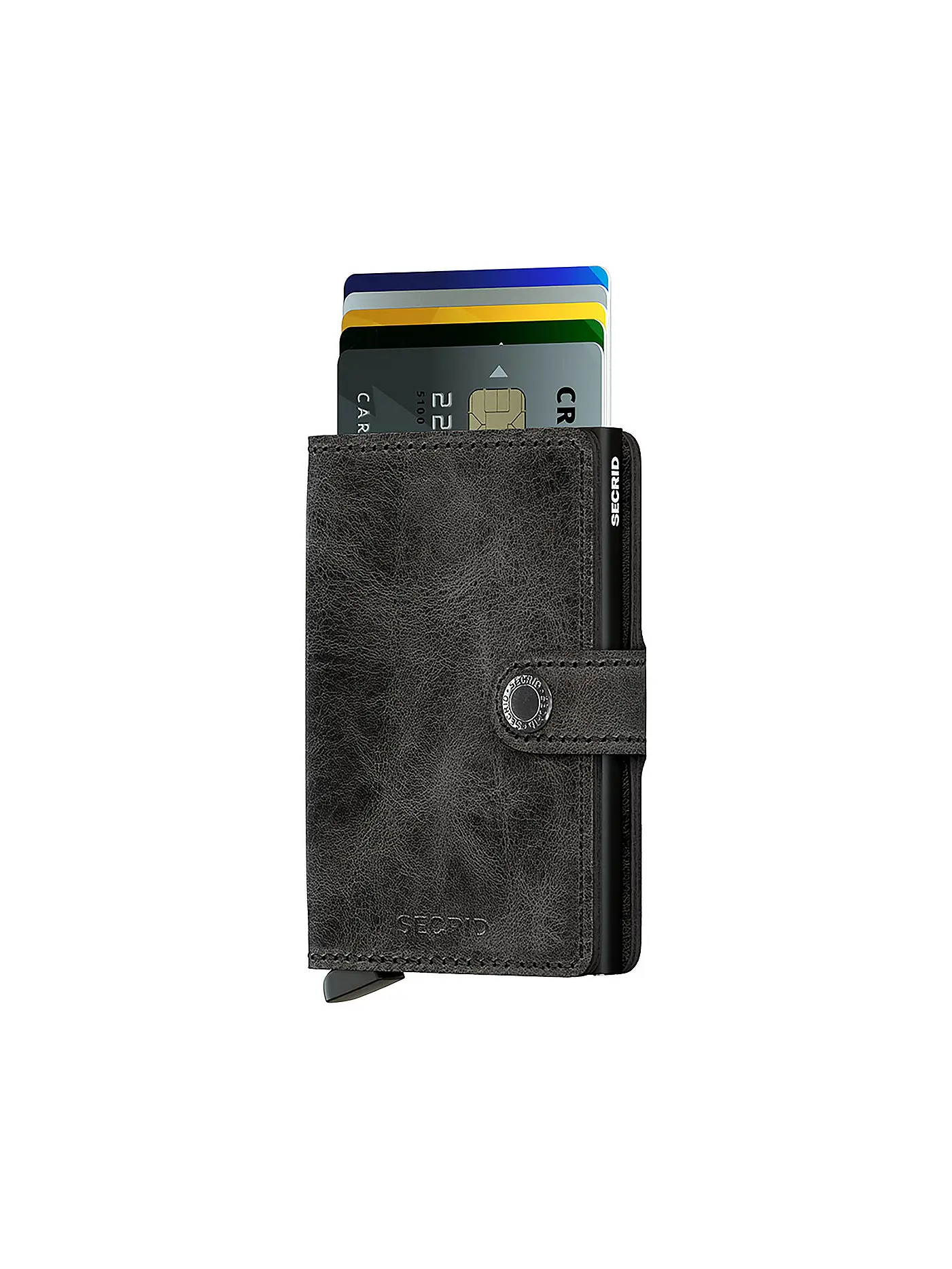SECRID | Geldbörse - Miniwallet Vintage Mini Grey Black | schwarz